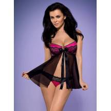 Бебидолл и Стринги Obsessive Roseberry Babydoll, размер L/XL, цвет черный. Нет в наличии Бебидолл и Стринги Obsessive Roseberry Babydoll, размер L/XL, цвет черный