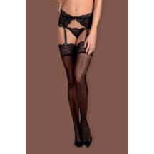 Чулки Obsessive Mixty stockings, Чёрный, S/M
