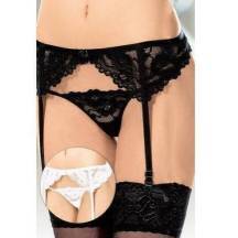 Пояс для чулок и стринги белые-M/L. Нет в наличии Пояс для чулок и стринги белые-M/L