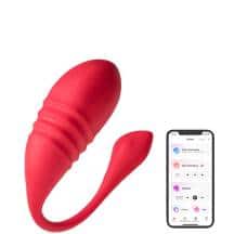 Фрикционное виброяйцо Lovense Vulse, красное