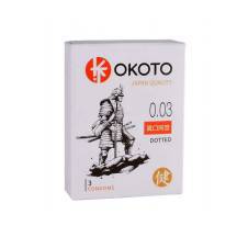 Презервативы Okoto Dotted с точечной поверхностью, 3 шт
