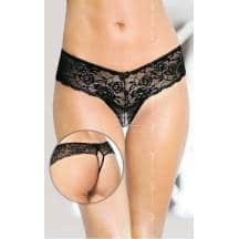 Трусики шортики женские с доступом, черные M/L