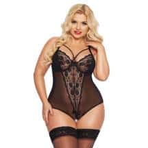 Боди SoftLine Collection Amanda, черый, XL