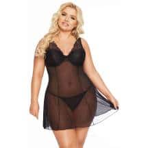 Комбинация и стринги SoftLine Collection Berta, черный, XXXL. Нет в наличии Комбинация и стринги SoftLine Collection Berta, черный, XXXL
