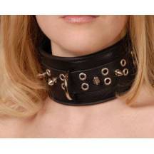 Ошейник с шипами широкий черный. Нет в наличии Ошейник с шипами широкий черный