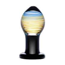 Стеклянная анальная пробка Glas Galileo 9 см, желтая Стеклянная анальная пробка Glas Galileo 9 см, желтая