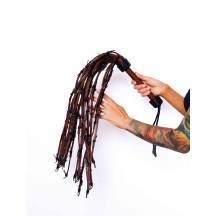 Флоггер Scandal из натуральной кожи, коричневый, 78 см 