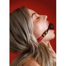 Кляп Taboom Bondage in Luxury с черным шариком, красный. Нет в наличии Кляп Taboom Bondage in Luxury с черным шариком, красный