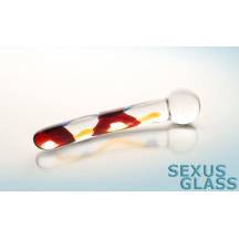 Фаллоимитатор двухсторонний Sexus Glass, прозрачный