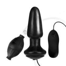 Анальная надувная пробка Lux Fetish Inflatable Vibrating Butt Plug с вибрацией, черный Анальная надувная пробка Lux Fetish Inflatable Vibrating Butt Plug с вибрацией, черный