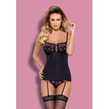 Корсет и трусики Obsessive "Floweria", XXL