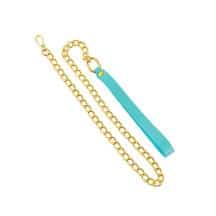 Поводок Pecado BDSM, голубой, золотистый Поводок Pecado BDSM, голубой, золотистый