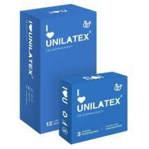 Презервативы классические Unilatex Natural Plain, 12 шт + 3 шт в подарок