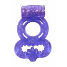 Виброкольцо с подхватом мошонки Lola Games Rings! Treadle, фиолетовое
