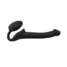 Гибкий страпон Strap-on-me Semi-Realistic S, черный