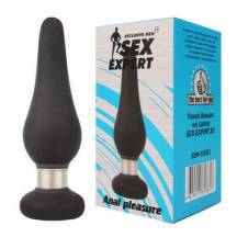 Втулка анальная SexExpert Anal Pleasure, черная 