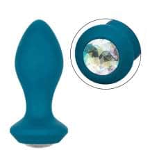 Анальная вибропробка CalExotics Power Gem, голубая с разноцветным кристаллом. Нет в наличии Анальная вибропробка CalExotics Power Gem, голубая с разноцветным кристаллом