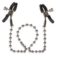 Зажимы на соски California Exotic Novelties Nipple Clamps с цепью, серебристые
