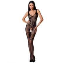 Боди-комбинезон, мелкая сетка, узор на корсете, чёрный, размер OS, Passion. Нет в наличии Боди-комбинезон, мелкая сетка, узор на корсете, чёрный, размер OS, Passion