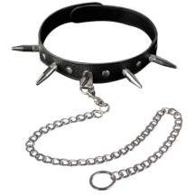 Ошейник с шипами черный