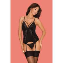 Корсеты Obsessive Diyosa corset, Чёрный, L/XL