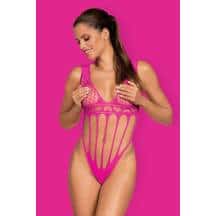 Боди Obsessive B 121 teddy Pink, Розовый, S/M/L