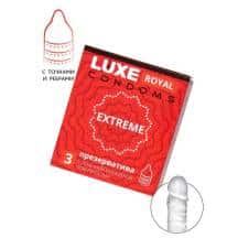 Презервативы Luxe Royal Extreme ребристые с точками, 3 шт. Нет в наличии Презервативы Luxe Royal Extreme ребристые с точками, 3 шт