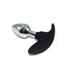 Анальная пробка для ношения Kanikule Small с силиконовым ограничителем, серебристая