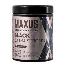 Презервативы особо прочные Maxus Extra Strong, чёрные, 15 шт