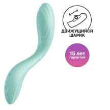 Вибратор с движущимся шариком Satisfyer Rrrolling Pleasure для стимуляции точки G, мятный. Нет в наличии Вибратор с движущимся шариком Satisfyer Rrrolling Pleasure для стимуляции точки G, мятный