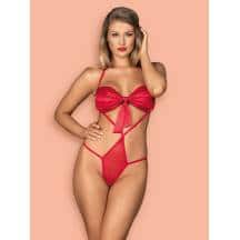 Уникальный тедди красного цвета  с бантиком на трусиках Giftella Obsessive, S/M