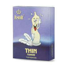 Презервативы супертонкие Amor Яркая Линия Thin, 3 шт