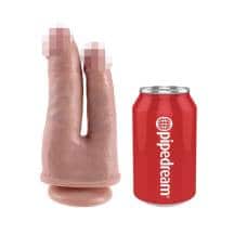 Фаллоимитатор для двойного проникновения PipeDream King Cock Double Pеnetrator 15.2 см и 11.4 см, телесный