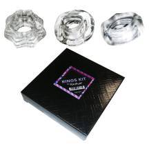 Набор эрекционных колец Kanikule, бесцветные. Нет в наличии Набор эрекционных колец Kanikule, бесцветные