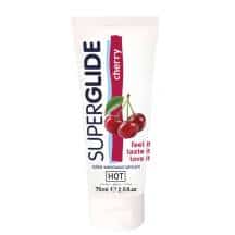 Оральный гель-лубрикант Hot Superglide Вишня на водной основе, 75 мл