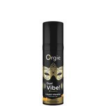 Жидкий вибратор Orgie Dual Vibe! Kissable Пина колада, 15 мл
