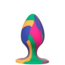 Анальная пробка CalExotics Cheeky Tie-Dye M, разноцветная. Нет в наличии Анальная пробка CalExotics Cheeky Tie-Dye M, разноцветная