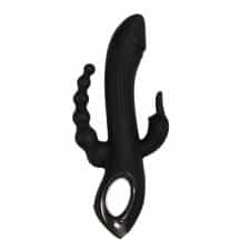 Вибратор-кролик Evolved Trifecta с двойным проникновением, чёрный