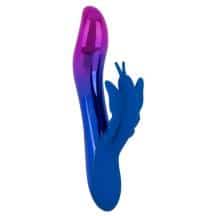 Вибростимулятор с клиторальной бабочкой и подсветкой Sparkling Butterfly