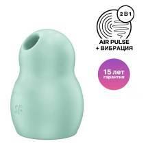 Вакуумный стимулятор клитора с вибрацией Satisfyer Pro To Go 1, зелёный
