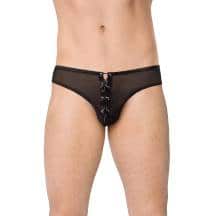 Трусы мужские SoftLine Collection на шнуровке, чёрный, M/L