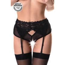 Трусики-пояс для чулок Erolanta Iveta, черные, 46-48