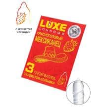 Презервативы Luxe Красноголовый мексиканец Клубника, 3 шт