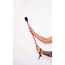 Стек Scandal из натуральной кожи, черный с красным