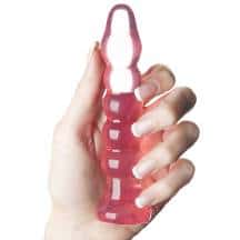 Анальная елочка Doc Johnson Crystal Jellie, розовая Анальная елочка Doc Johnson Crystal Jellie, розовая