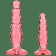 Анальные пробки Doc Johnson Crystal Jellies Trainer 2 шт, розовые