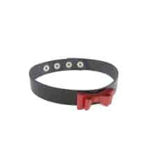 Кожаный ошейник с красным бантиком SITABELLA Кожаный ошейник с красным бантиком SITABELLA