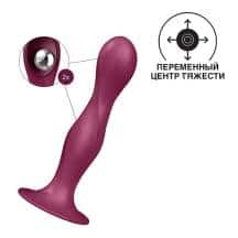 Фаллоимитатор с переменным центром тяжести Satisfyer Double Ball-R, бордовый
