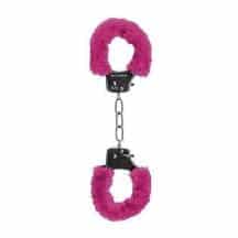 Металлические наручники Shots Ouch! Pleasure Handcuffs с розовым мехом, серебристые. Нет в наличии Металлические наручники Shots Ouch! Pleasure Handcuffs с розовым мехом, серебристые