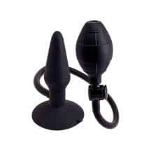 Анальная пробка с расширением Inflatable Butt Plug L, черный